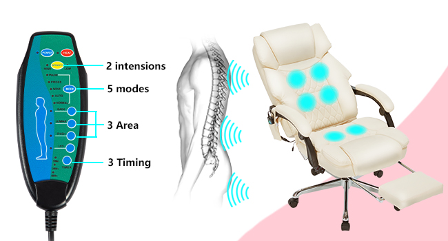 massage office chair with foot rest
