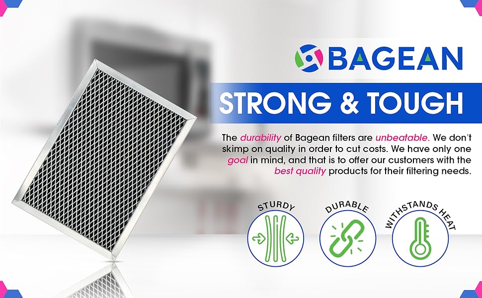 Bagean microwave vent charcoal filter on counter