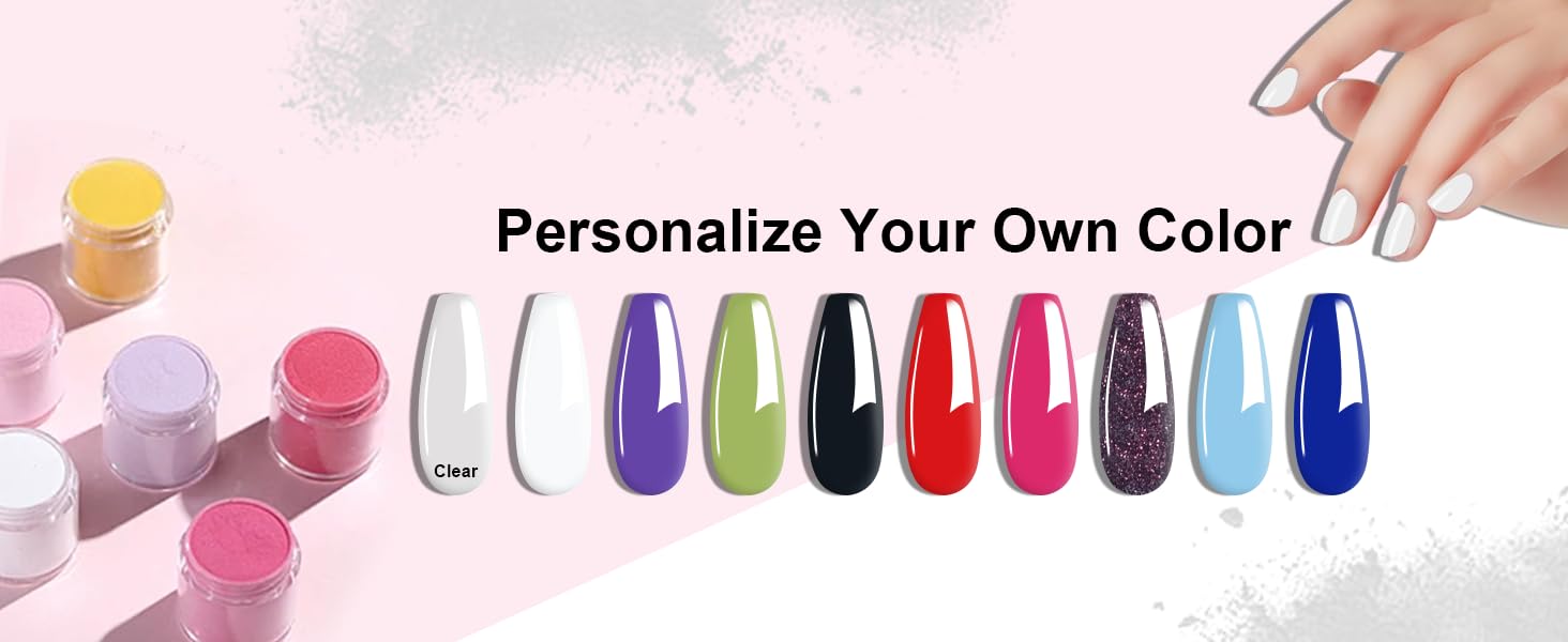 EODCI Dip Nails Powder Starter Kit, White Color 1 Oz/28g