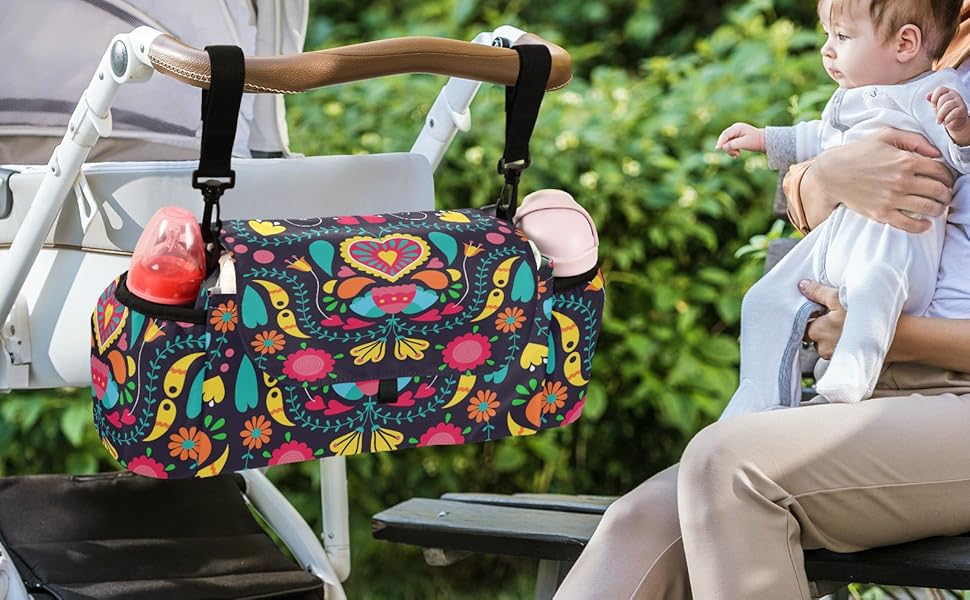 ElliTarr Stroller Organizer Bags for Baby with 2 Cup Holder