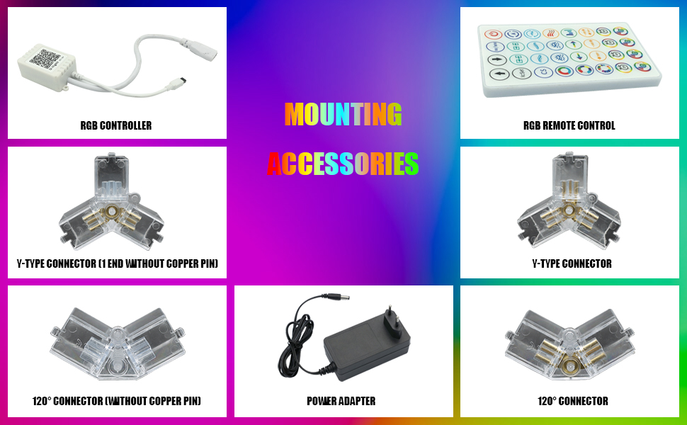 RGB Hexagon Light RGB Hexagon Garage Lights LED, RGB Light with Music