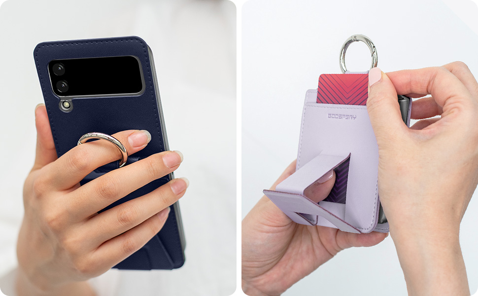 GOOSPERY EZ Mount Wallet Compatible with Galaxy Z Flip 4