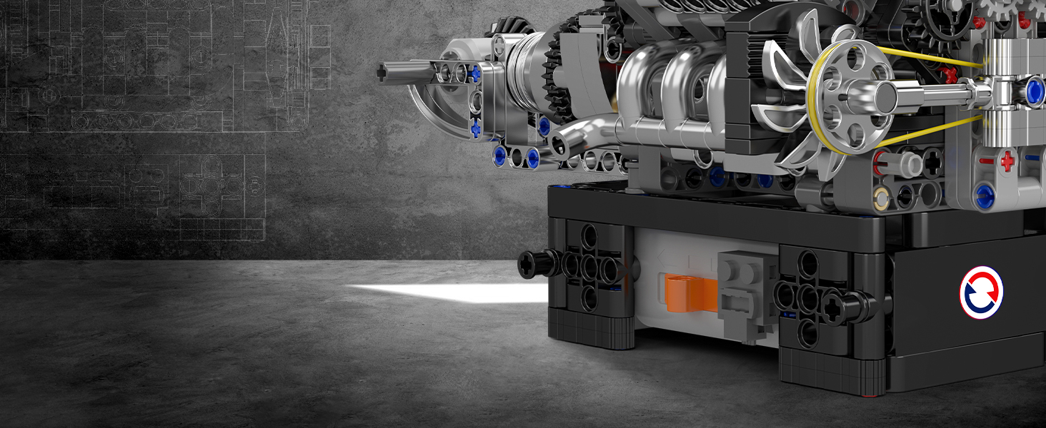 V8 Engine Building Blocks Set