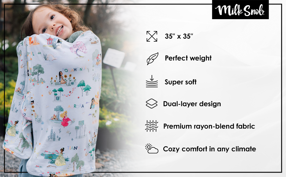 Milk Snob Disney Enchanted Kingdoms Baby Girl Swaddle