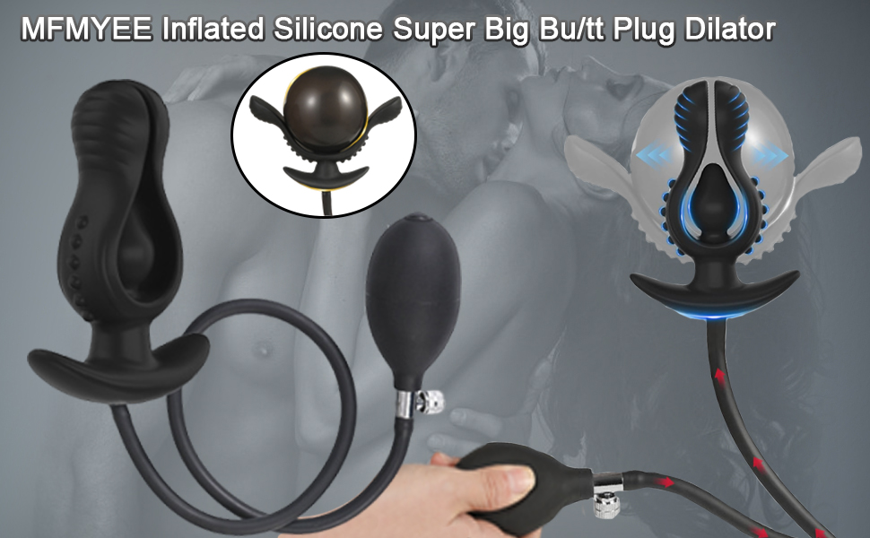 Inflated Silicone Super Big Bu/tt Plug Dilator, 