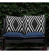Adabana Outdoor Waterproof Throw Pillow Covers Set of 2 Boho Geometric Pillows Cover for Patio Ga...