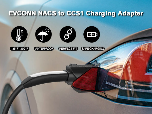 NACS to CCS1 Charging Adapter, Max 250kW 1000V, Compatible
