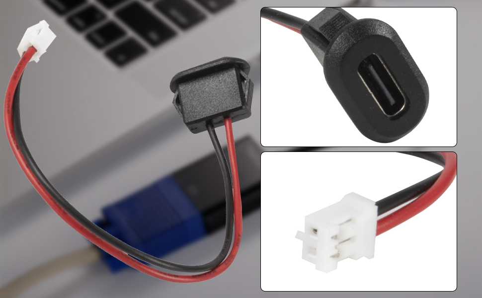 BOLUOYI TypeC Female Chassis 2P Direct Crimp USB Female