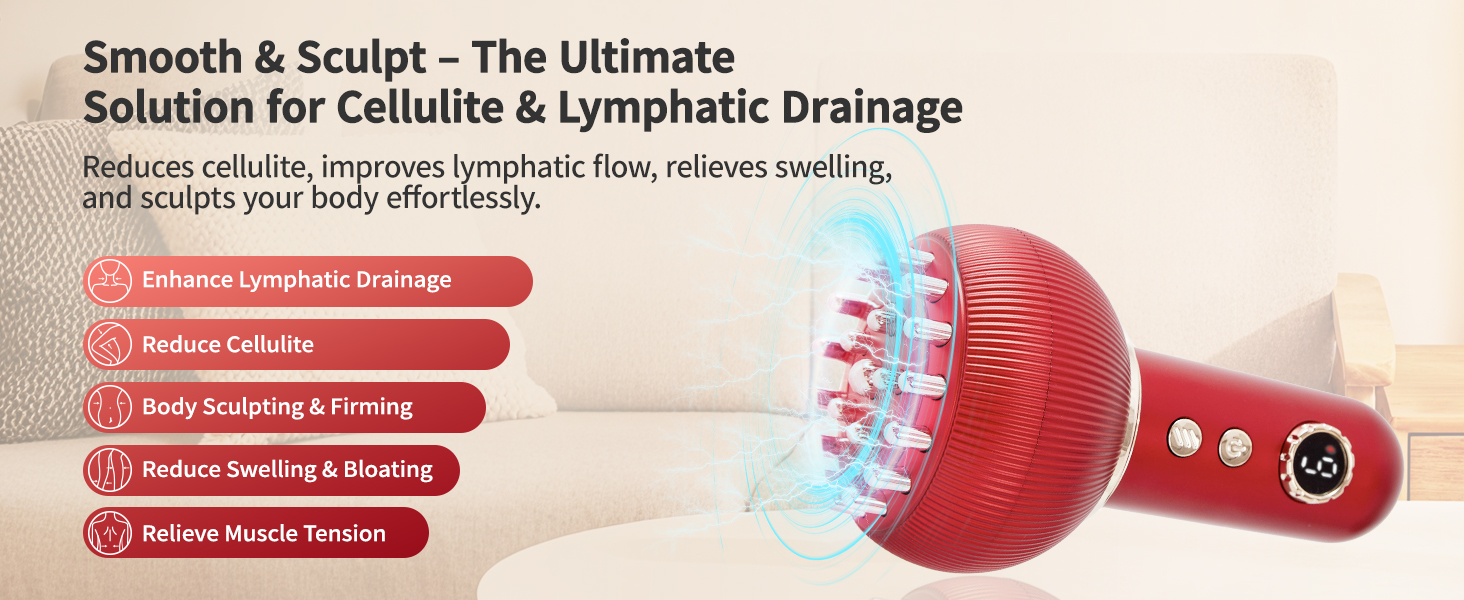 lymphatic drainage massager; stretch marks removal; body sculpting machine; cellulite massager
