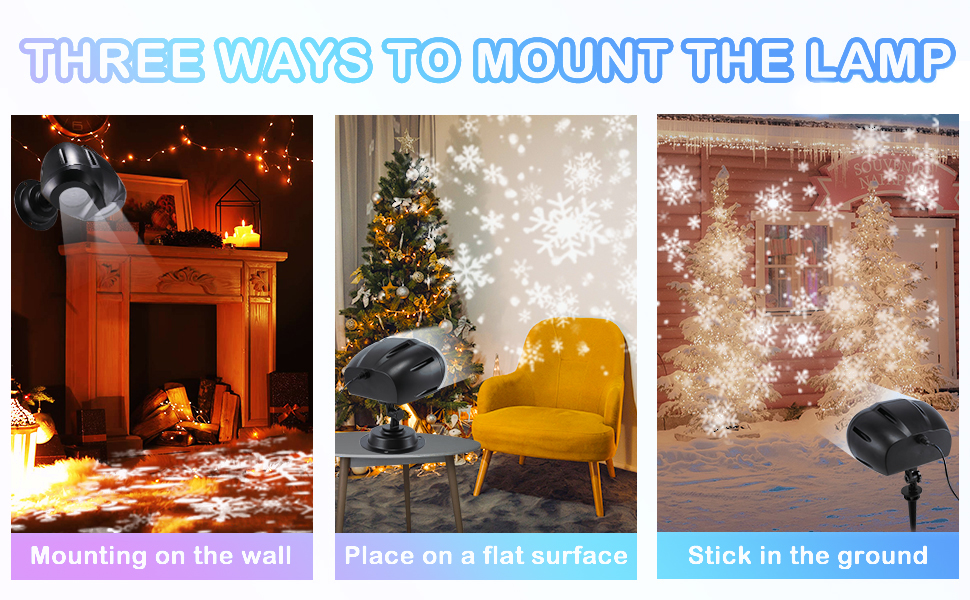 snowflake lights projector