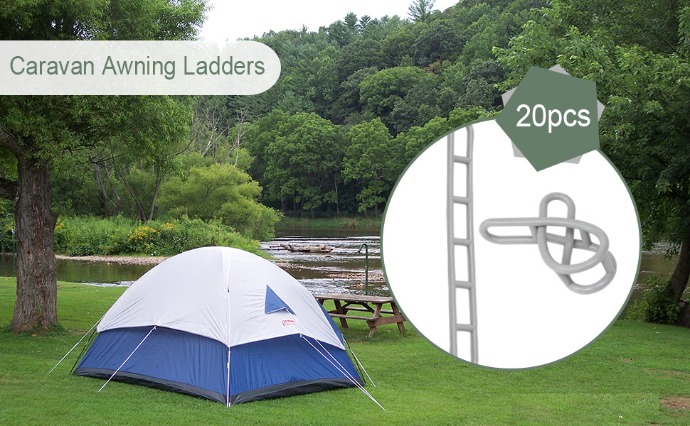 ATTEXUE Caravan Awning Ladders 20pcs Flexible Rubber Awning Ladder