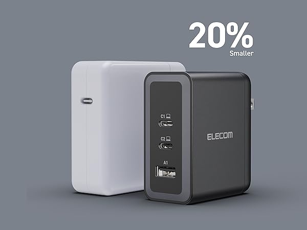 Elecom Wall Charger 100 watt 3 Port