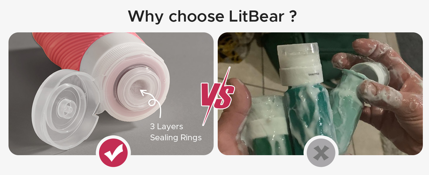 Leak Proof Travel Toiletries Bottles