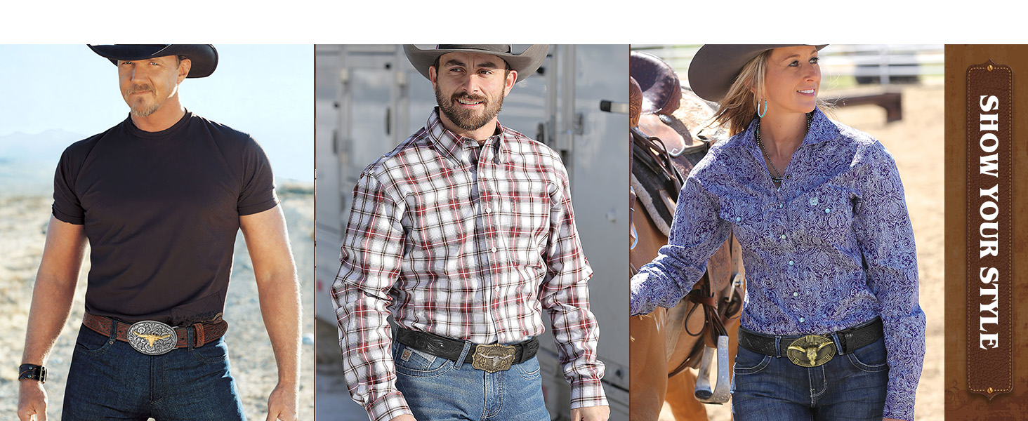 Western Belt Buckles for Men Women Cowboy Rodeo Cowgirl Western Party Mens Novelty Belt Buckle Gifts