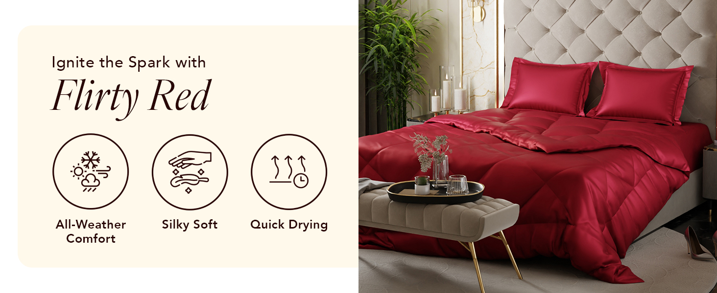 Stoa Paris Satin Bedding for Double Bed 300TC Premium Bedsheet with