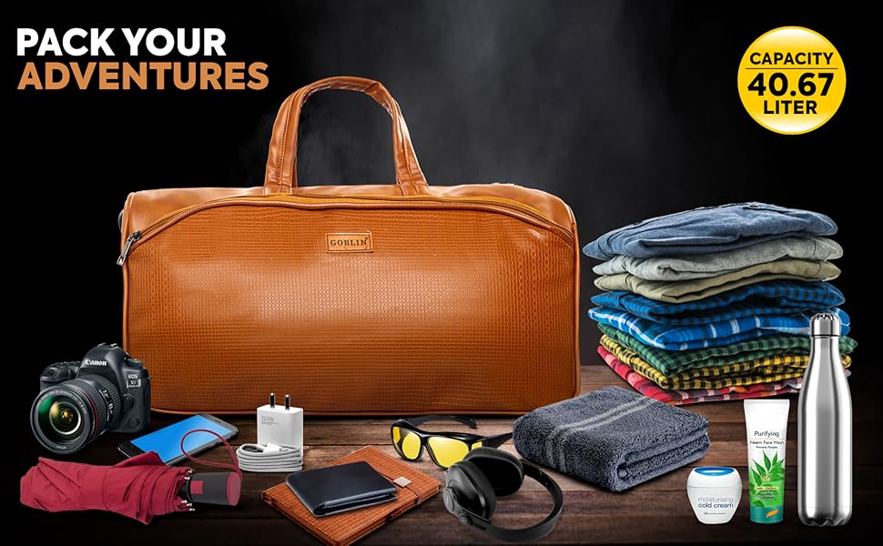 Vegan Leather 40.6 L Travel Bag