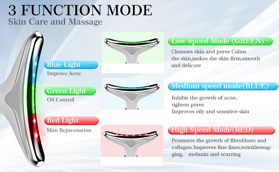Gesichtsmassagegerät Gegen Falten Schönheit Gerät mit 3 Modi 45? V Face Beauty Meter Gesichtsgerät