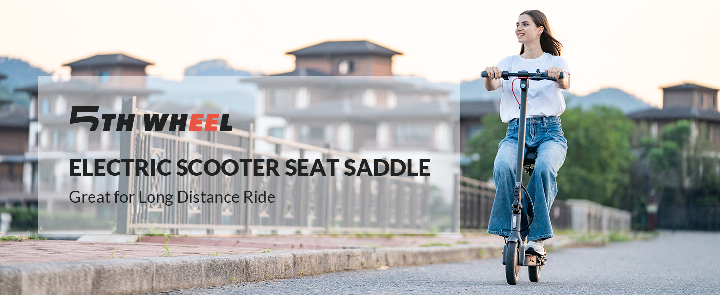 5TH WHEEL Electric Scooter Seat Saddle, Foldable and ShockAbsorbing