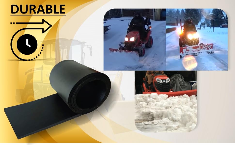 SIMOND STORE 1" x 6" x 8 ft. Snow Pusher, Cutting Edge, Snow PLOW Rubber… Patio