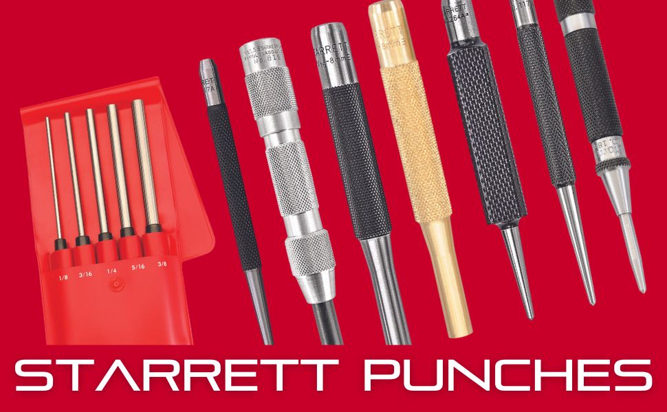 Starrett 18A Automatic Center Punch with Hardened Steel Metal