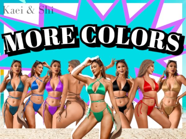 Amazon.com: Kaei&Shi Brazilian Bikini Sets for Women