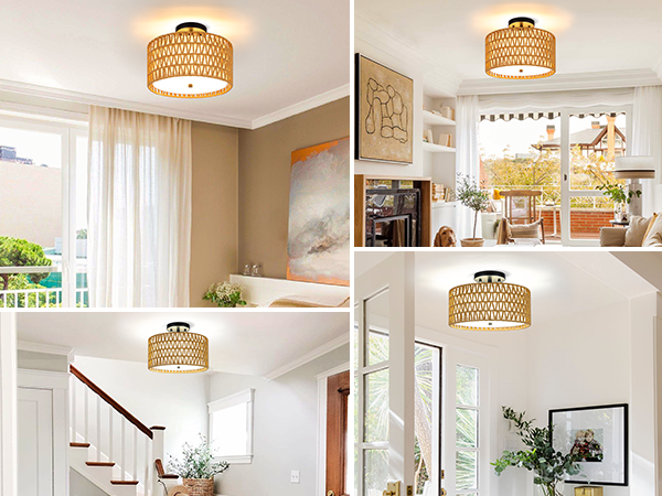 kitchen semi flush mount ceiling light over table