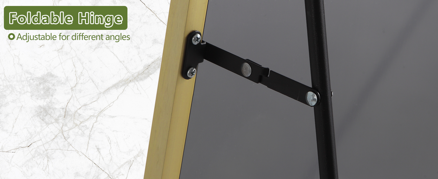 Gold Mirror Full Length, Floor Mirror, Free Standing Mirror Hanging or Leaning, Aluminum Alloy Frame Full Body Mirror for Bedroom Living Room Cloakroom Hallway, Wall Mirror Full Length