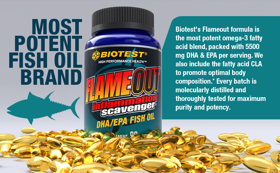 Biotest Flameout Inflammation Scavenger DHA EPA Fish Oil Supplement