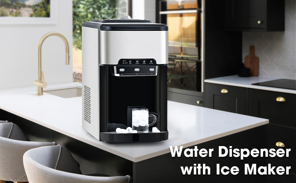 Merax 3 in 1 Water Dispenser with Ice Maker Countertop
