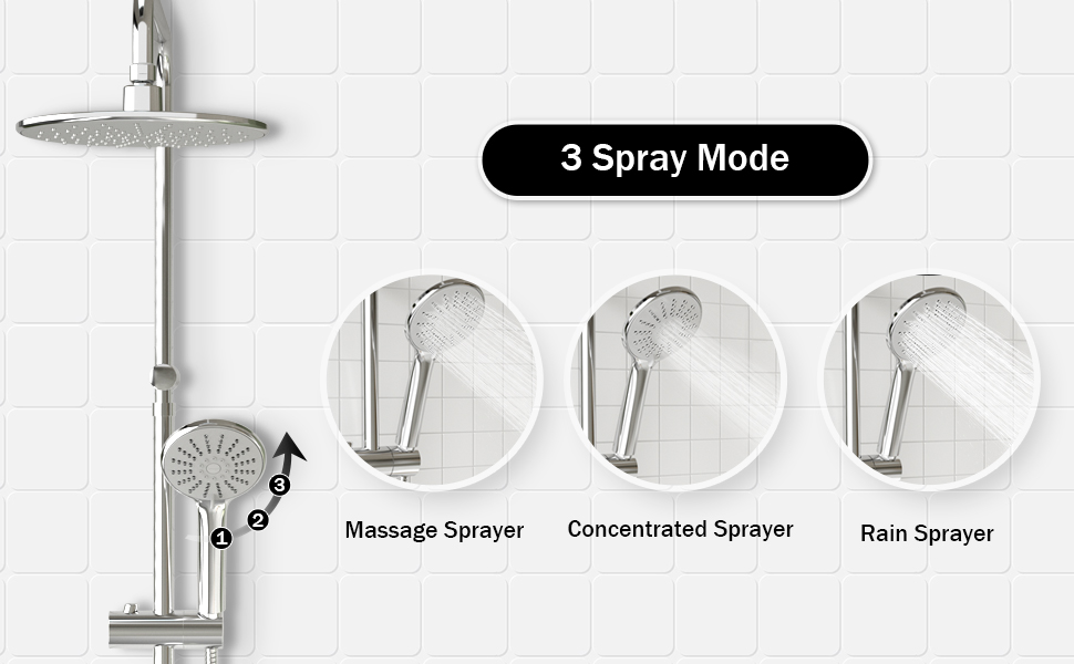 JOMOO Bathroom Shower Set, Rainshower and Bathroom Fixtures without Tap