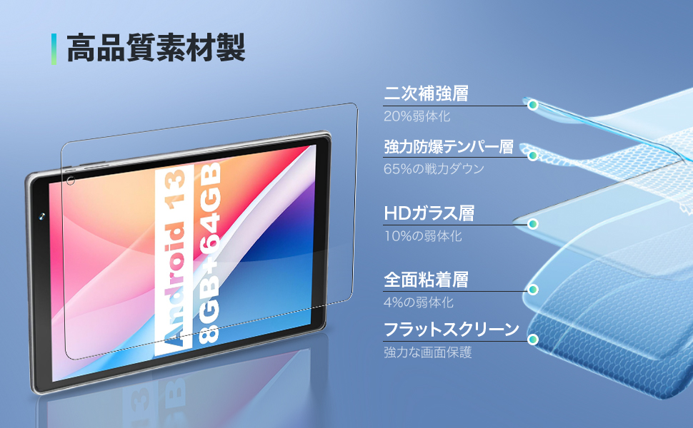 MARVUE Pad M8 Pro 8インチ 用 保護 ガラスフィルム 9H Amazon.co.jp: 【1枚セット】 MARVUE PAD M8 PRO 8 インチ 用