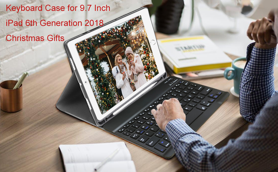 IPad 6th Generation Case with Keyboard, Case with Keyboard for iPad 6th