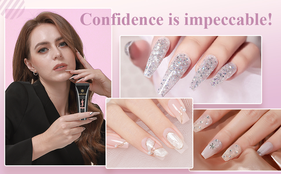 SAVILAND Poly Nail Gel Kit8 Colors Poly Nail Extension Gel