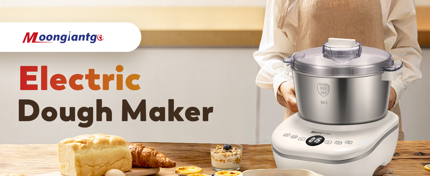 Moongiantgo 5L Dough Maker with Ferment Function, 200W