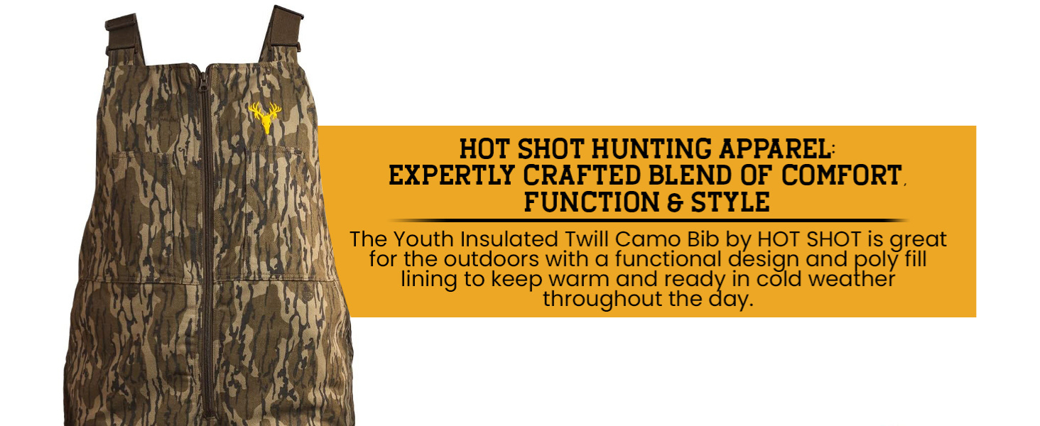 Youth Insulated Camo Bib