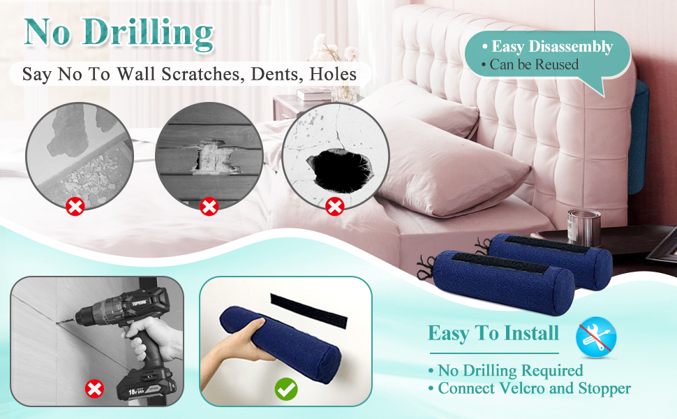 Headboard Stoppers for Wall Bed Noise Stopper Frame Bed