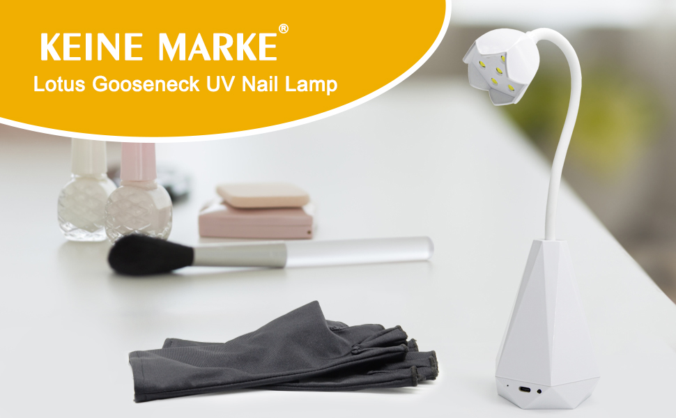 LED UV Lamp Gel Nails UV Light Nail Dryer 21W Mini Gooseneck 360° Rotation Polish Quick Dry Curing 