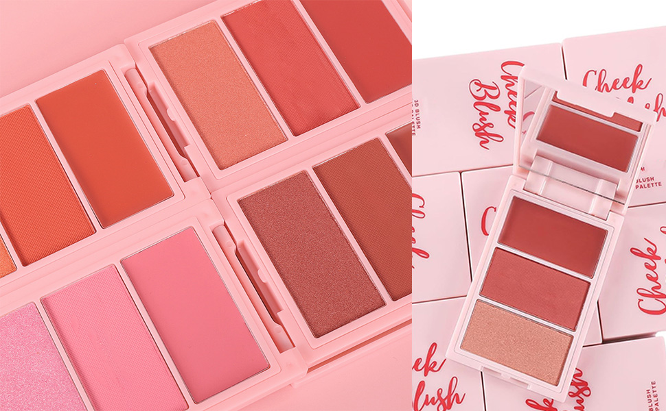 3D Blush Palette, Multi-Use Makeup Powder Blush Palette Cream Blush For Cheeks