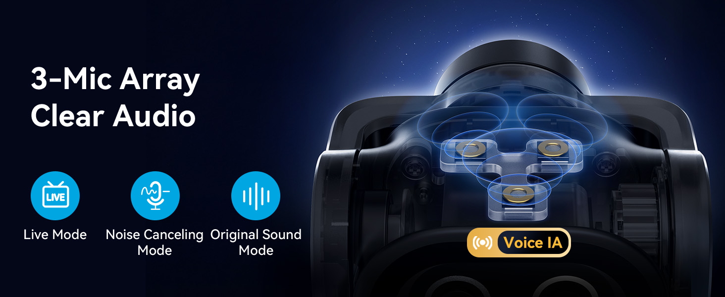 3 Microphones EMEET PIXY PTZ 4K Webcam