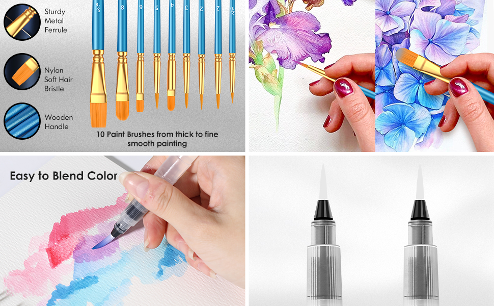 48 Color watercolor painting set
