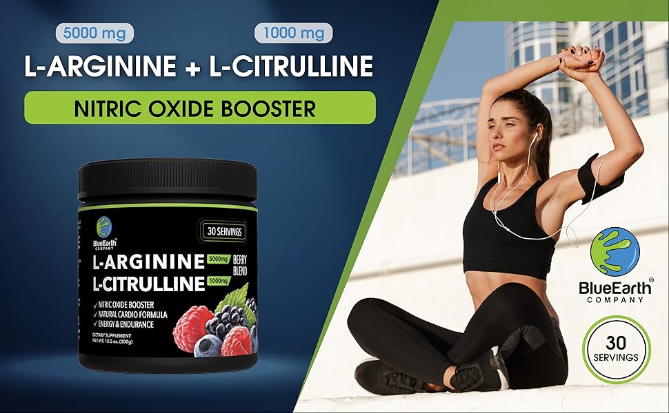 BlueEarth Company LArginine 5000mg + LCitrulline 1000mg