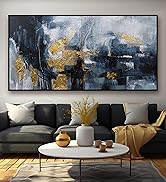 Black And White Abstract Wall Art Framed Ready To Hang Home Decor Artwork Gold Wall Art Prints Mo...