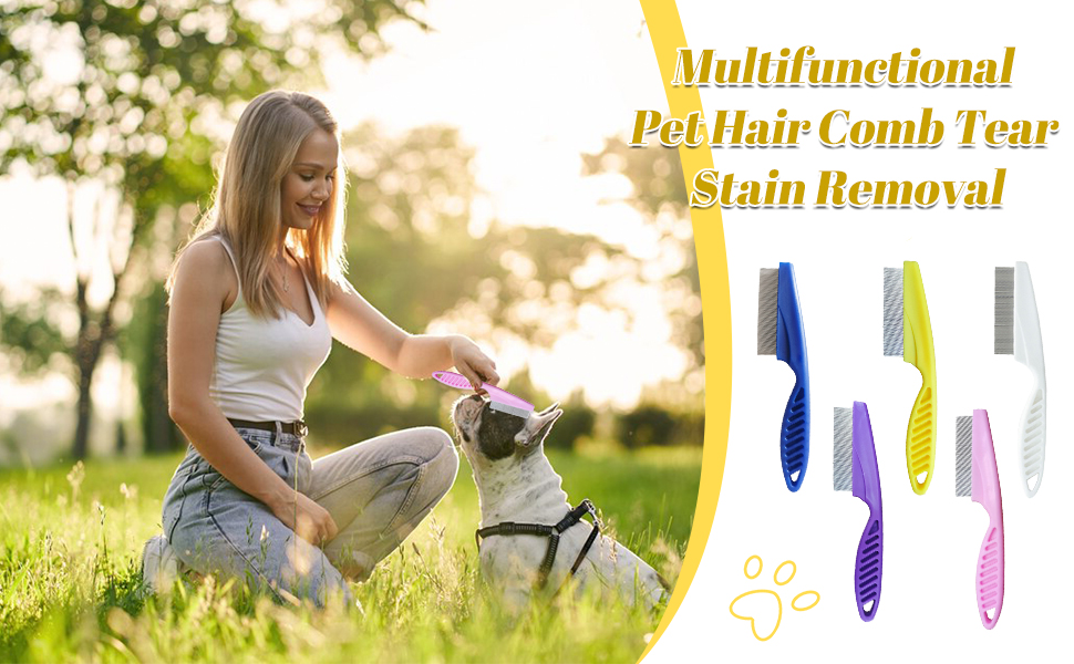 Multifunctional Pet Hair Comb Tear Stain Removal