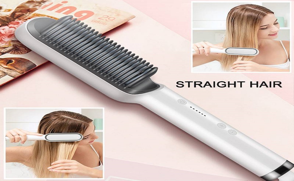HAIR STRAIGHTNER COMB BRUSH 5 HAIR STRAIGHTNER COMB