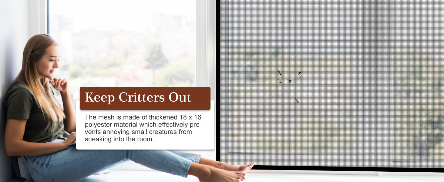 Yotache Custom Window Screen for Window Size Under 30" Width