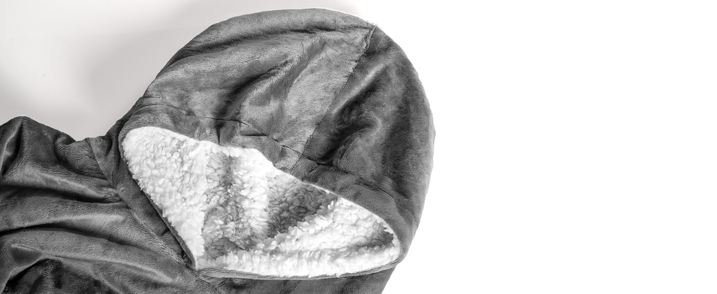 Bare Home Sherpa Fleece Wearable Blanket Oversized