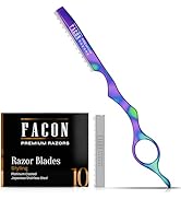 Facón Hair Razors for Cutting Hair - Professional Hair Styling Razor Kit with 11 Replacement Blad...