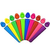 iNeibo Silicone Popsicle Mold -Ice Pop Mould, Ice Lolly Molds with Lids, Food Grade, BPA Free - F...