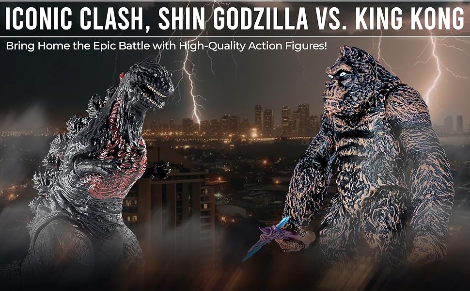 Amazon.com: TwCare Set of 2 Legendary Shin Godzilla vs King