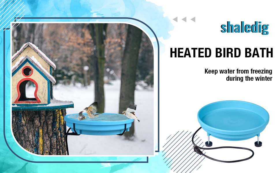 Shaledig Heated Bird Bath, 75W Thermostatically Controlled